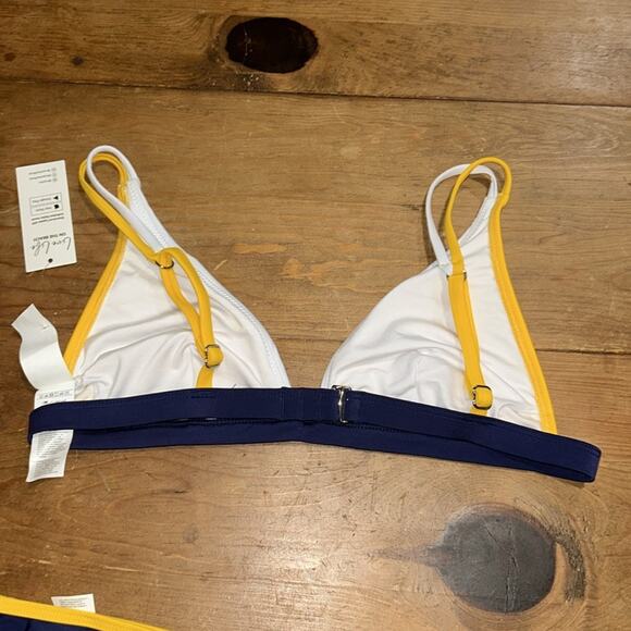 Woman’s Cupshe Color block Bralette Yellow and Blue Size Medium - Picture 6 of 8